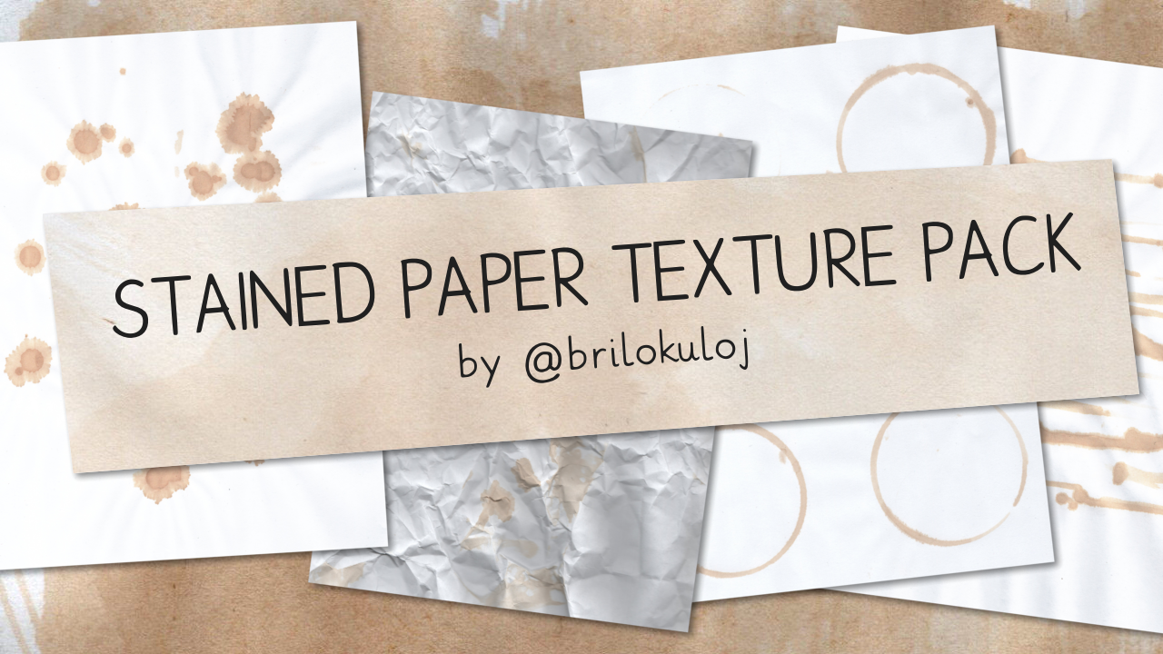 Coffee-stained paper texture pack