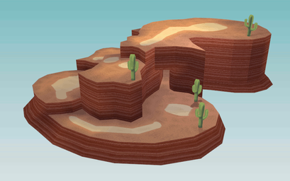 A mesa desert environment.